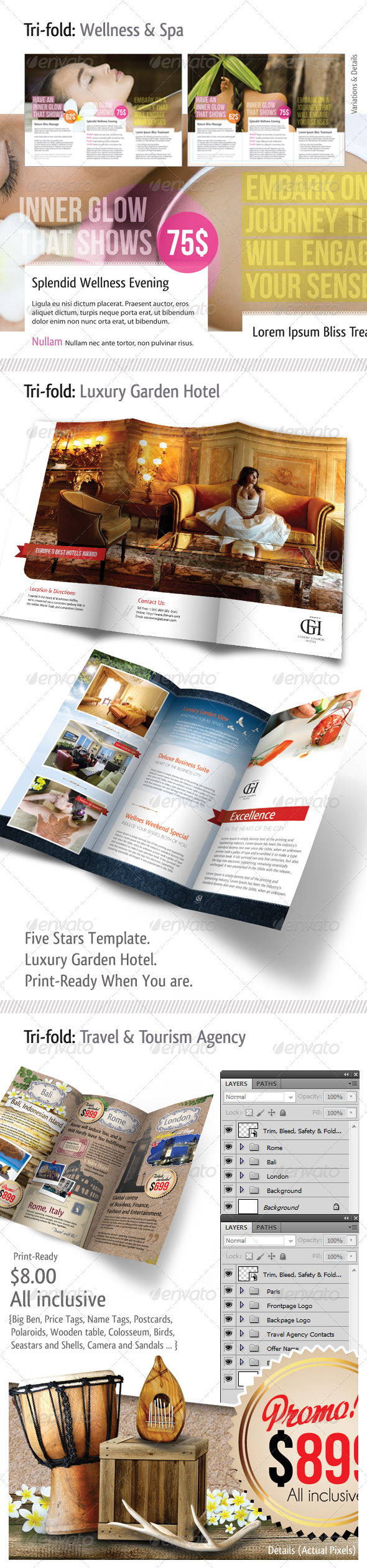 Tri Fold Brochure Template (Bundle) - Informational Brochures