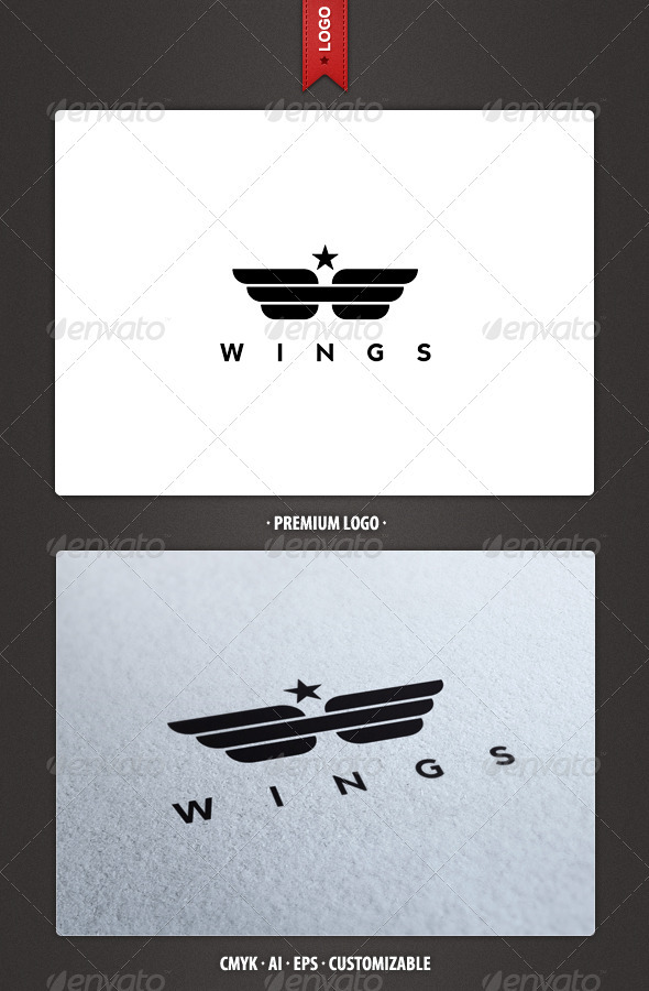 Wings Army Logo Template - Crests Logo Templates