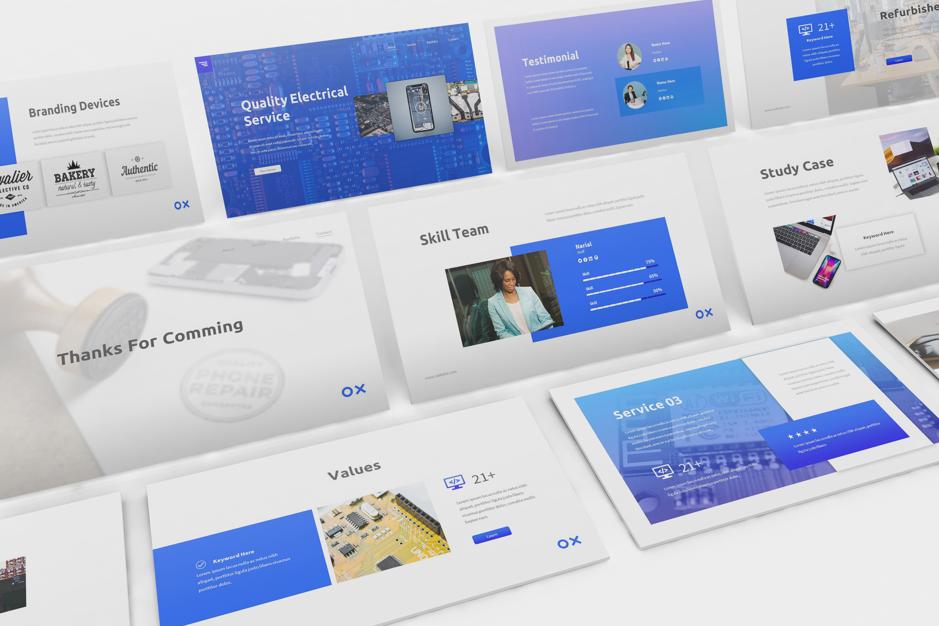 Electronic Service Powerpoint Template, Presentation Templates ...