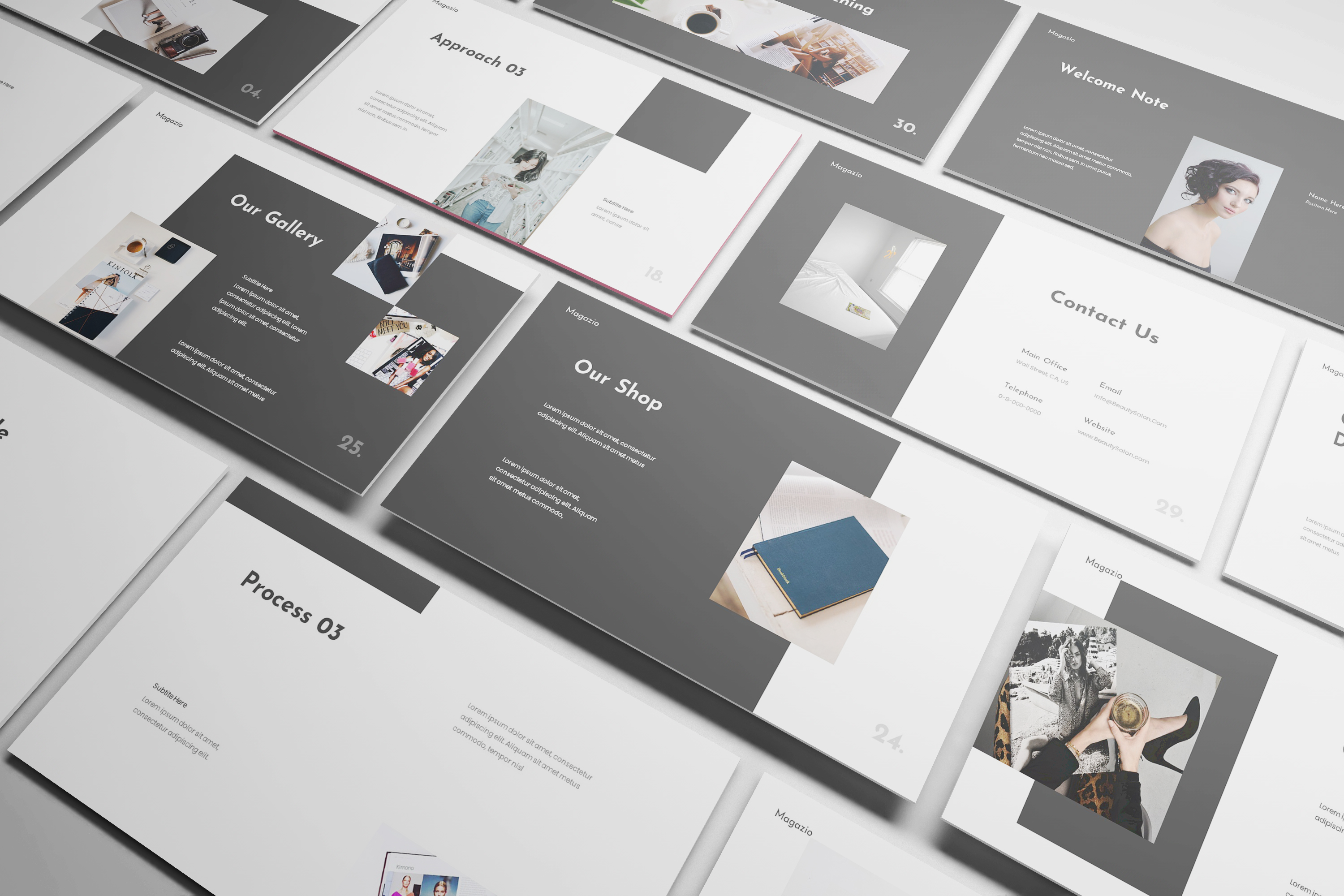 Magazine Lookbook Google Slides Template, Presentation Templates