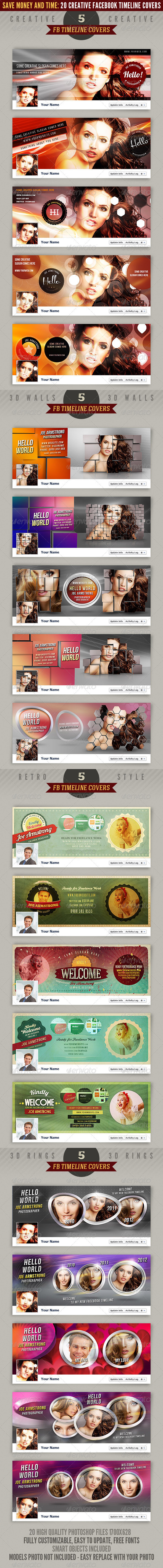 20 Facebook Timeline Covers Bundle - Facebook Timeline Covers Social Media