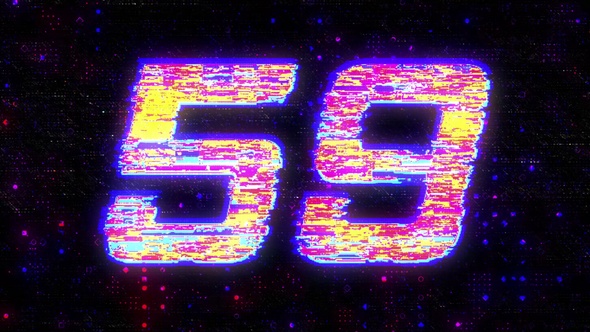 Digital Glitch 60 Seconds Countdown alt