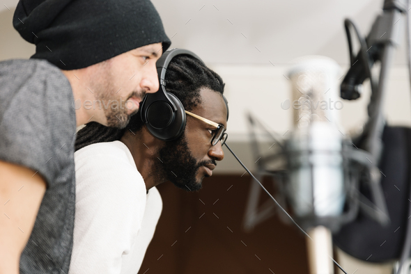 Artists producing music. - Stock Photo - Images