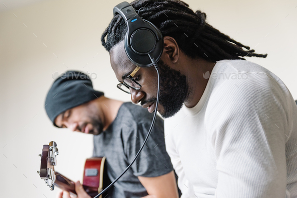 Artists producing music. - Stock Photo - Images