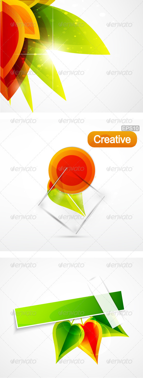 Green Leaves Design Elements - Flowers & Plants Nature