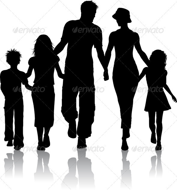 Family silhouette - People Characters