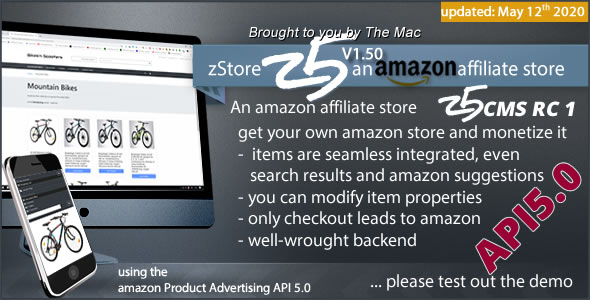 zStore z5 – an amazon affiliate Store – PA API 5.0