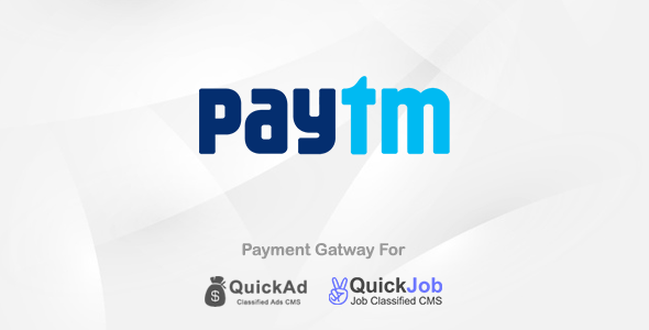 Paytm Payment Plugin For Quickad & QuickJob
