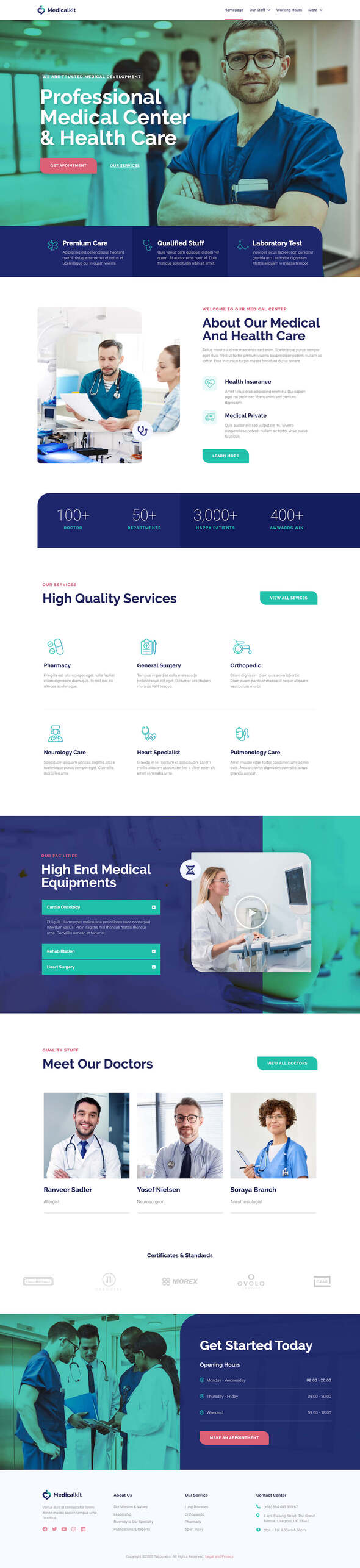 Medicale | Pharmacy & Medical Elementor Template Kit by tokopress ...