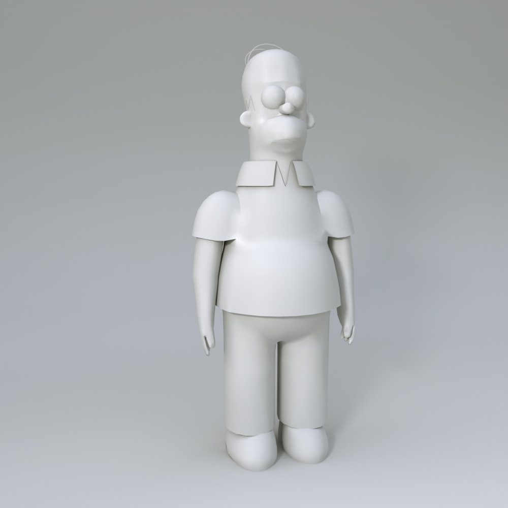 the simpsons homer 3d softimage