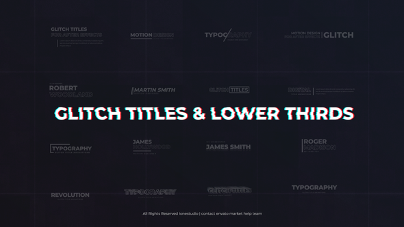 Modern Glitch Titles & Lower Thirds