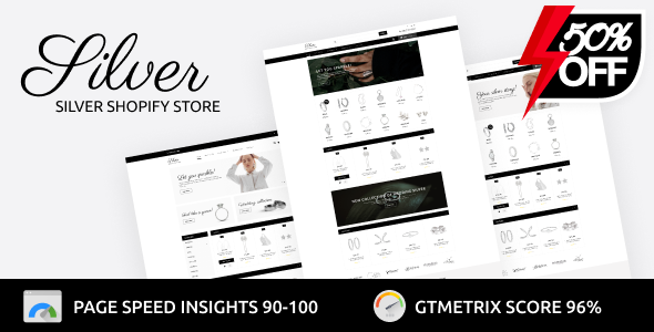 Silver Store Shopify - ThemeForest 26680209