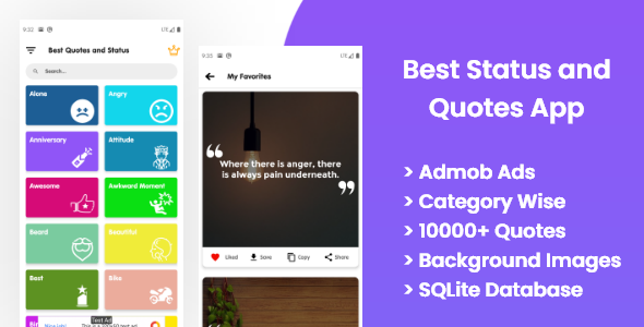 Best Status and Quotes app with Admob Ads