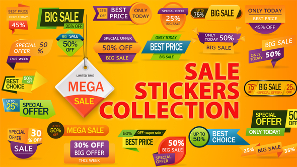 Promotional Sale Stickers - VideoHive 26685220