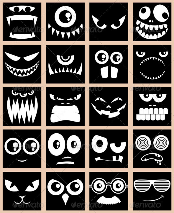 Avatars – Black - Web Elements Vectors
