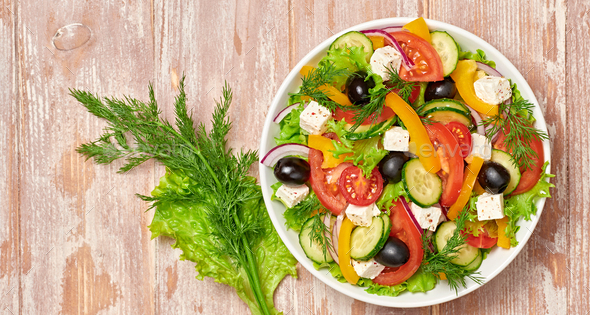 Greek salad - Stock Photo - Images