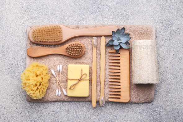 Zero waste reusable bathroom items - Stock Photo - Images