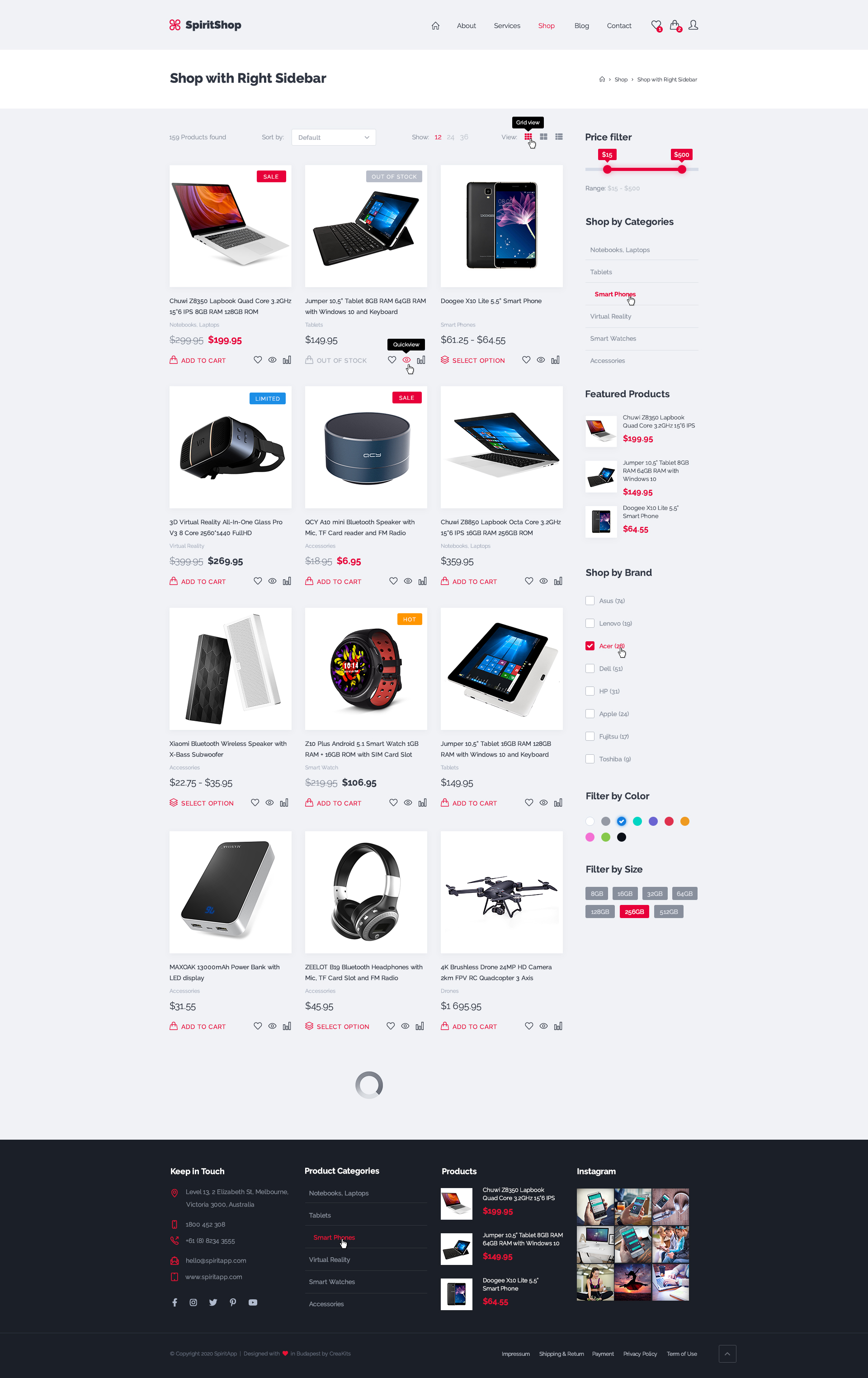 SpiritApp - eCommerce, Website & App Landing Page PSD Template Pack by ...