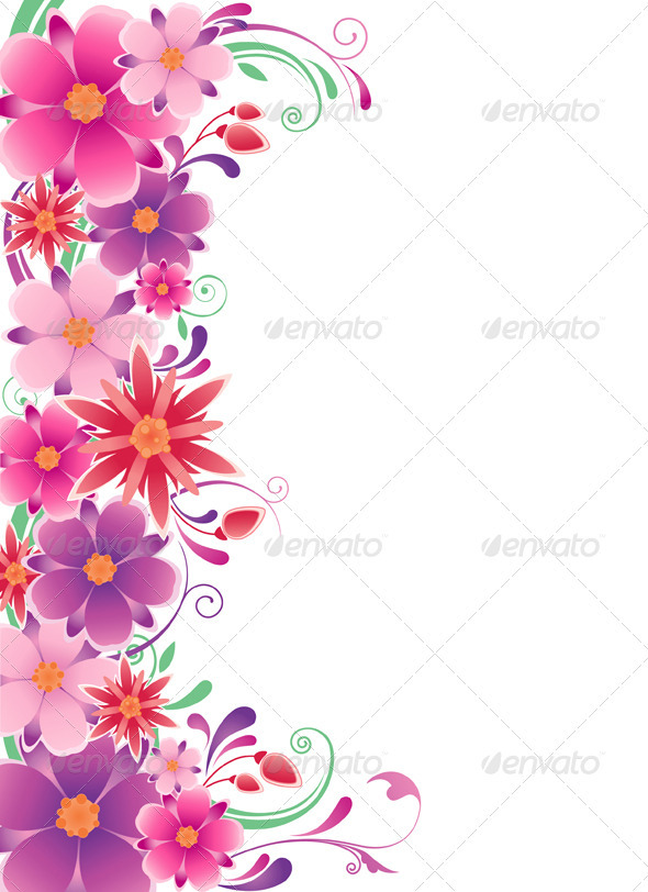 Floral Background with Flowers - Backgrounds Decorative