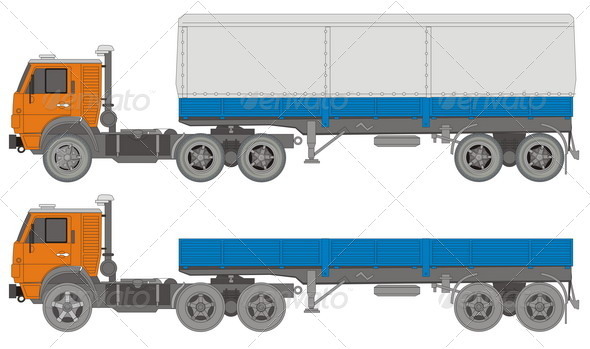 Semi Trucks - Man-made Objects Objects