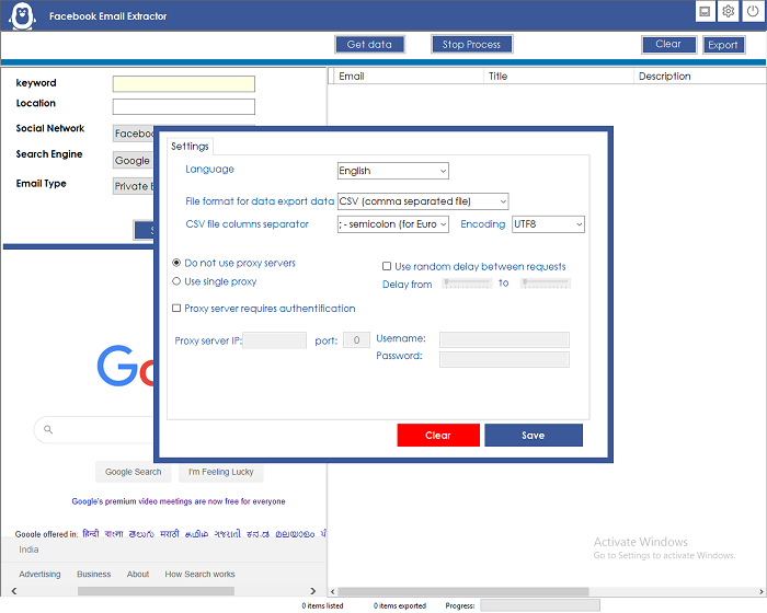 facebook email extractor online