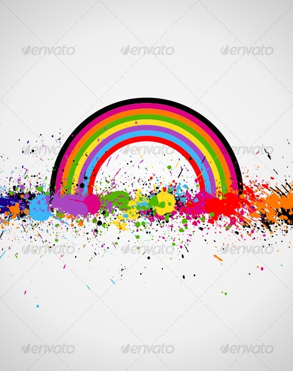 Color paint splashes background - Backgrounds Decorative