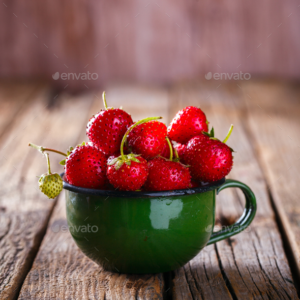 Fresh Strawberries.ood or Healthy diet concept.Vegetarian - Stock Photo - Images