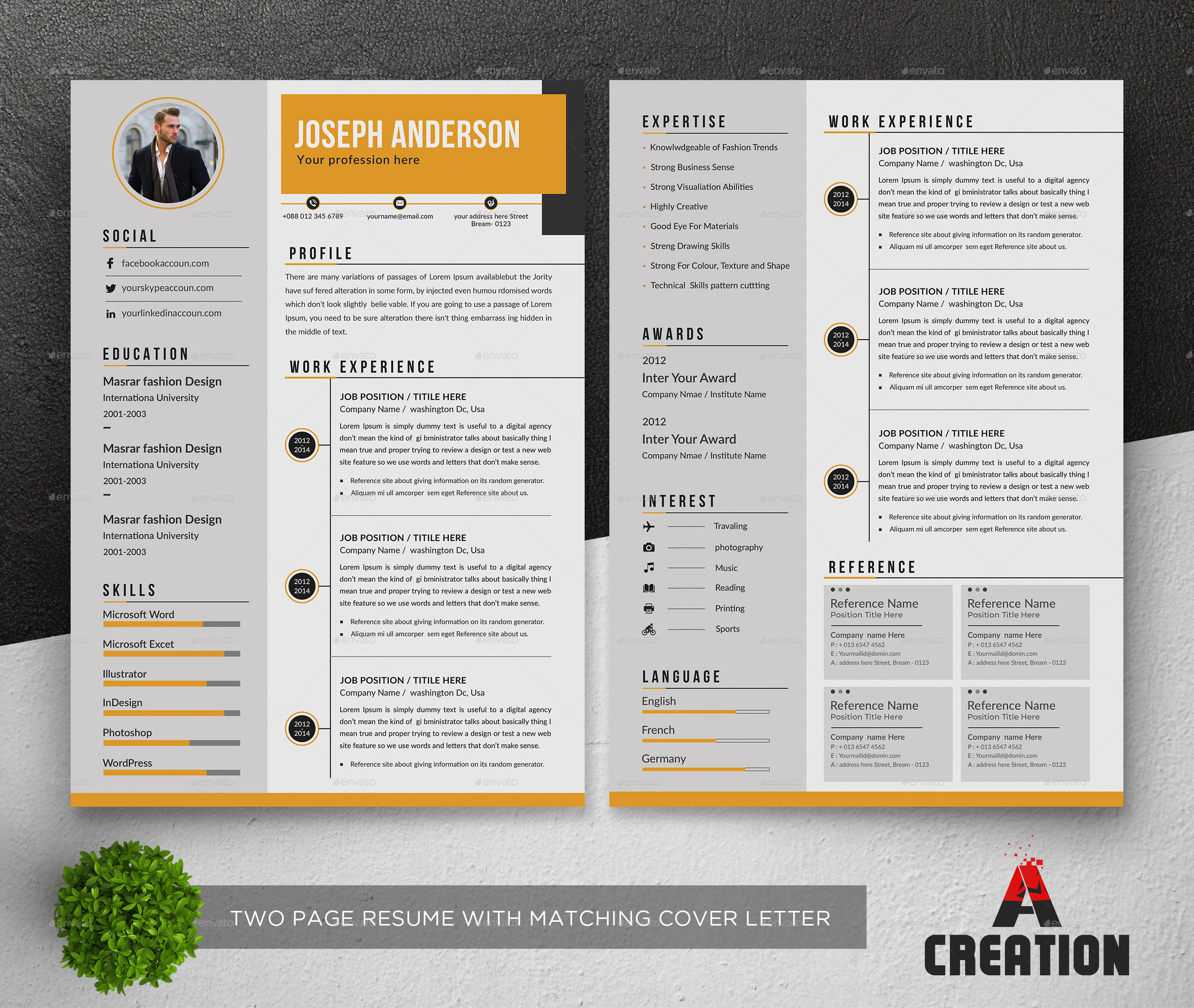 Resume Template, Print Templates | GraphicRiver