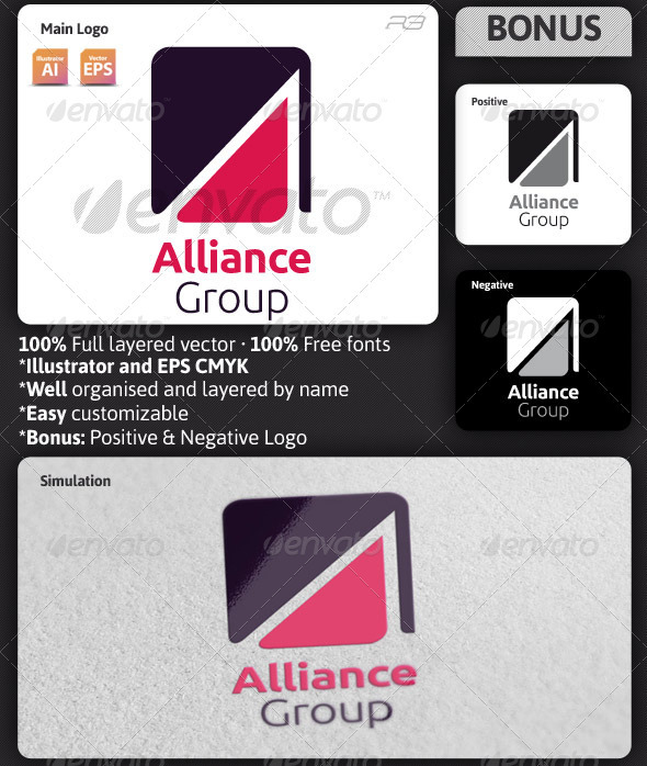 Alliance Group Logo Template - Letters Logo Templates
