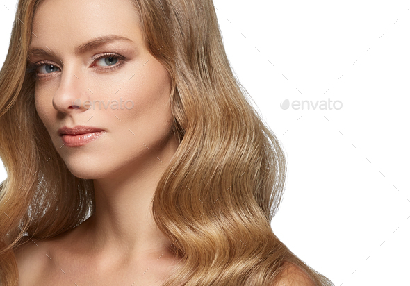 Beauty Woman face Portrait. Beautiful Spa model Girl with Perfect Fresh ...