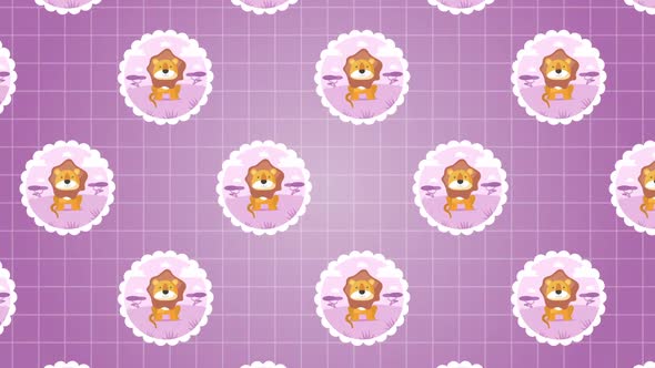 Cartoon Lion Background alt