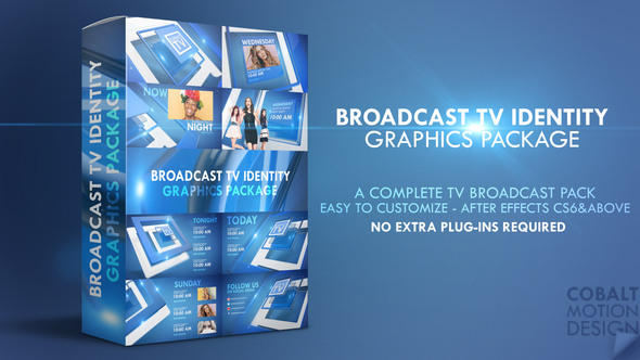 Cobalt Broadcast Tv Identity Graphics Package