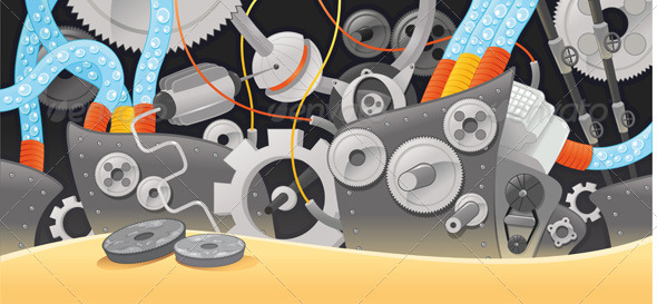 Various types of mechanisms. - Technology Conceptual