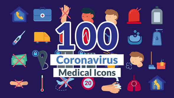 Corona Virus Icons - VideoHive 26721767