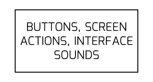 Buttons, Screen Actions, Interface Sounds