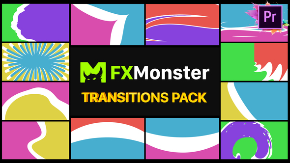 Colorful Transitions Pack | Premiere Pro MOGRT