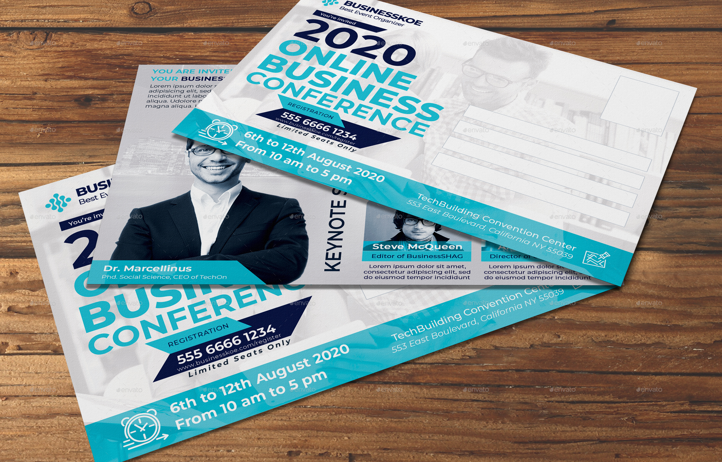 Business Conference Postcard, Print Templates | GraphicRiver