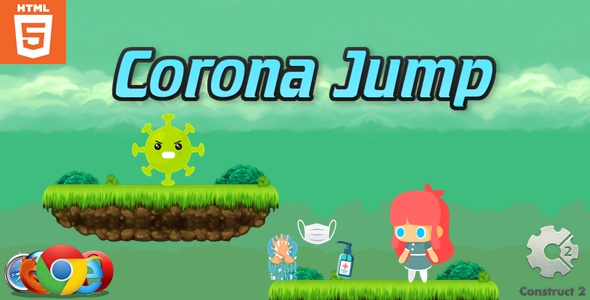 Corona jump - HTML5 - Casual game