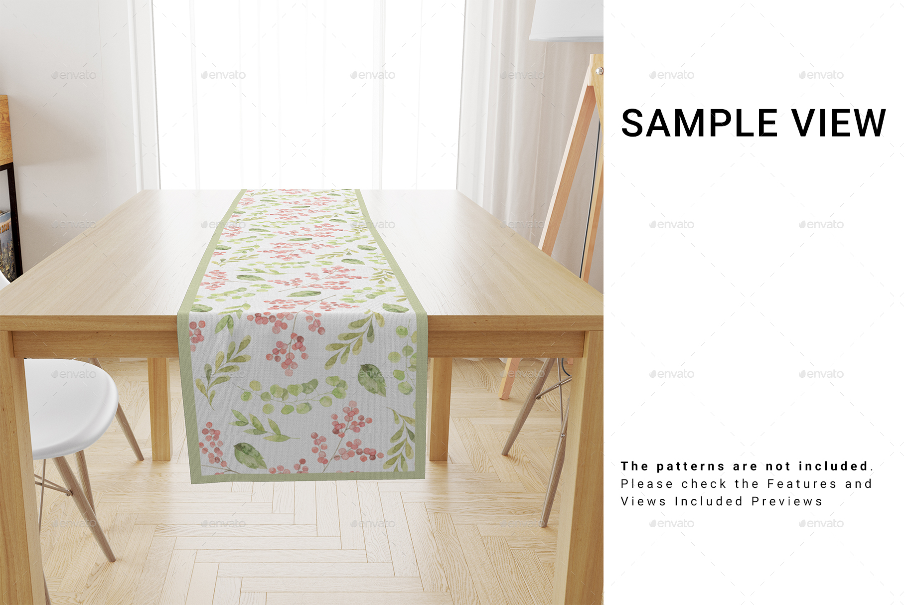 Download Table Runner Interior And Studio Mockup Set By Mock Ups Graphicriver