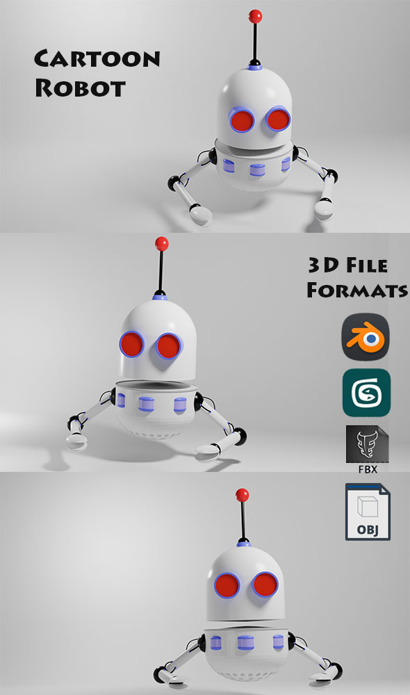 Cartoon Robot - 3Docean 26732793