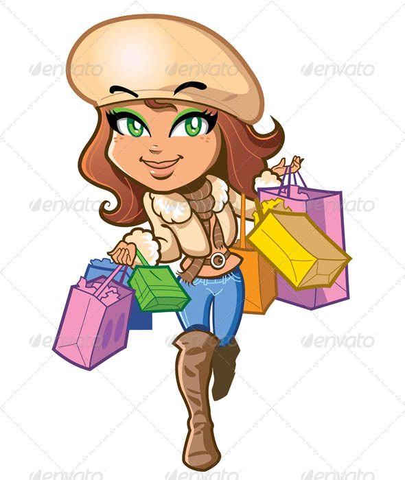 Shopping Girl - Characters Vectors