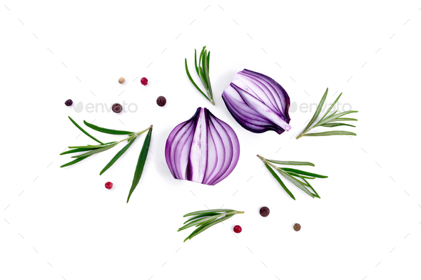 Onion purple with rosemary