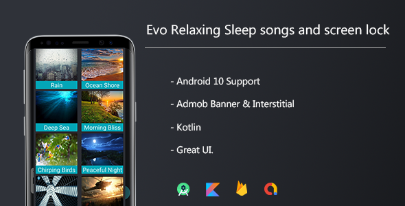 Evo Relaxing Sleep sounds and Screen lock