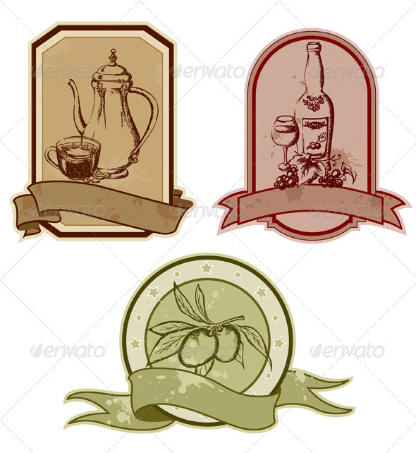 Set of Vintage Labels