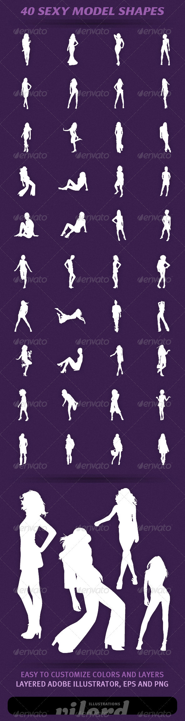 40 Sexy Model Shapes - People Characters