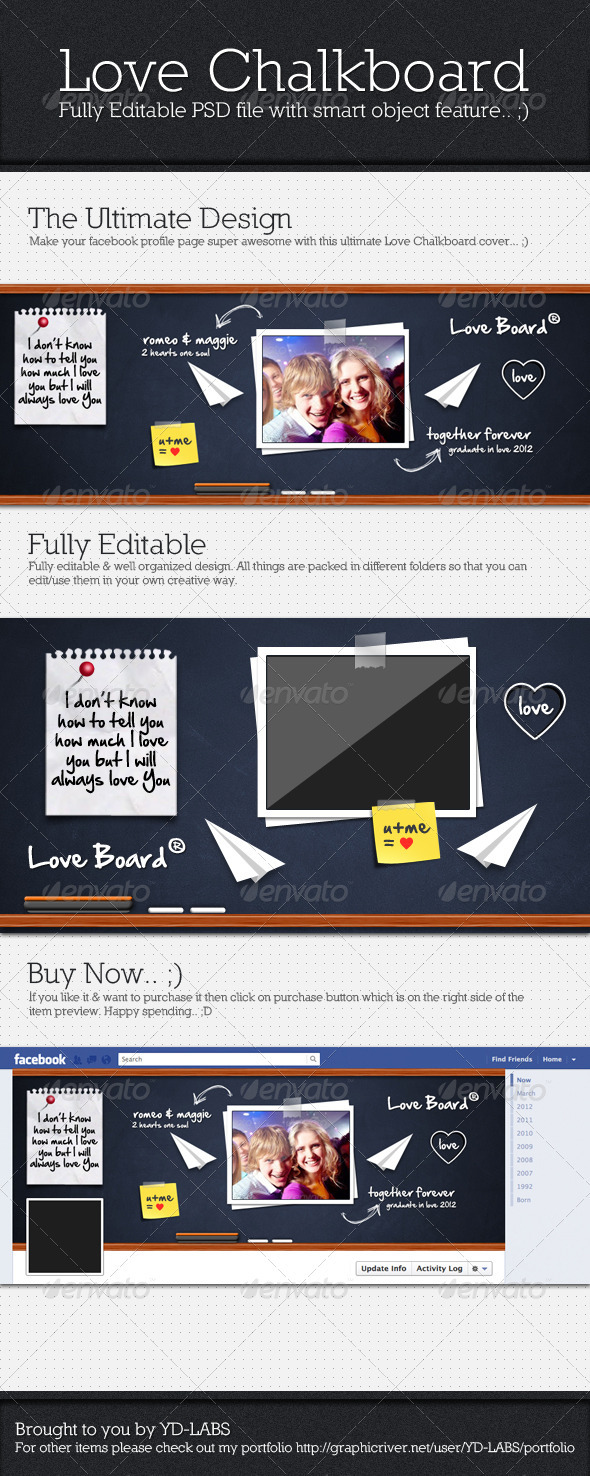 Love Chalkboard - Facebook Timeline Covers Social Media