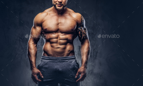 50+ High Angle View On Muscular Body Builder With Tattoo Stock Photos,  Pictures & Royalty-Free Images - iStock