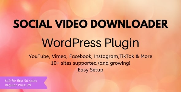 Social Video Downloader – WordPress Plugin