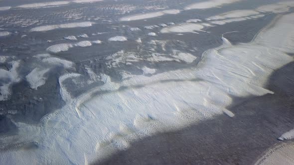 The Thick White Snow Making the Water Frozen in Finland alt