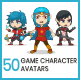 Game Character Avatars Set, Vectors | GraphicRiver